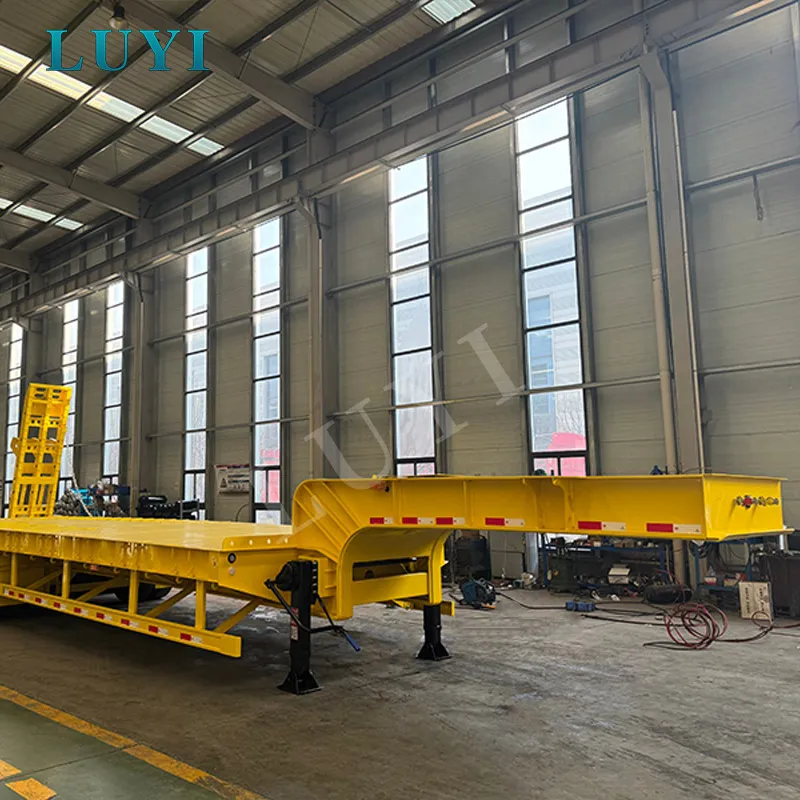 three axle low bed semi-trailer