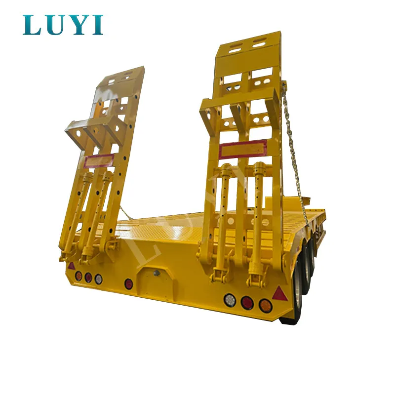 three axle low bed semi-trailer