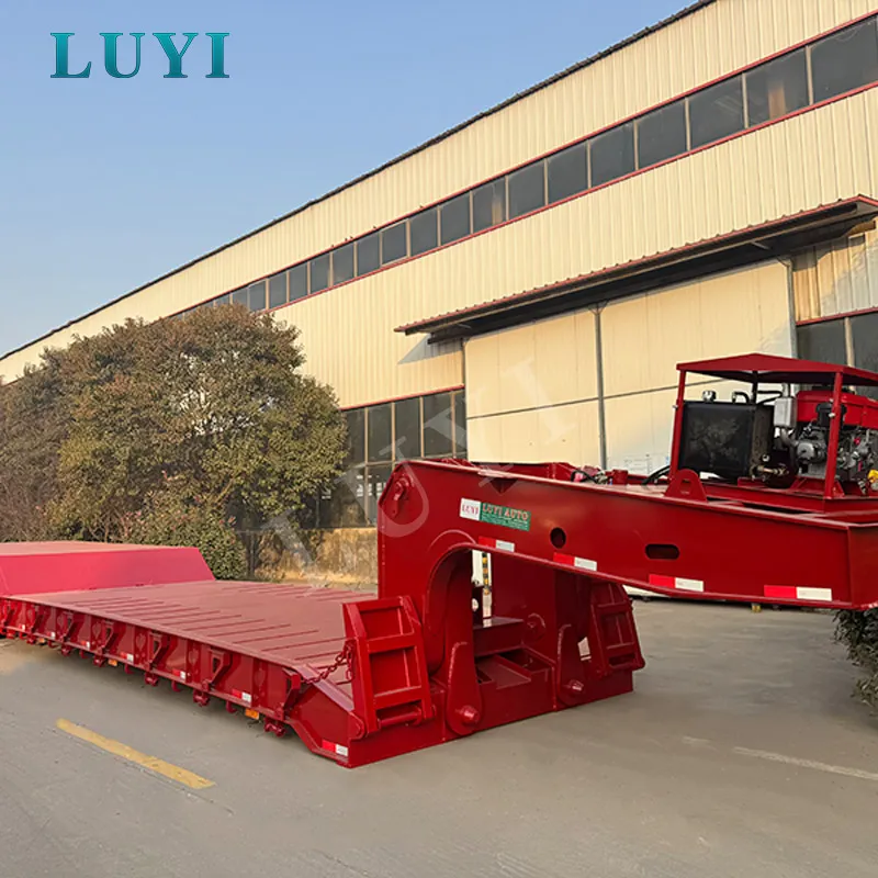 4-axle low flatbed semi-trailer