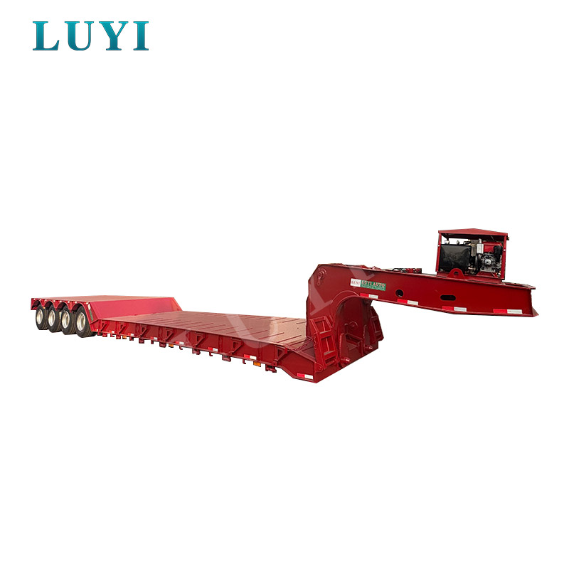 4-axle low flatbed semi-trailer