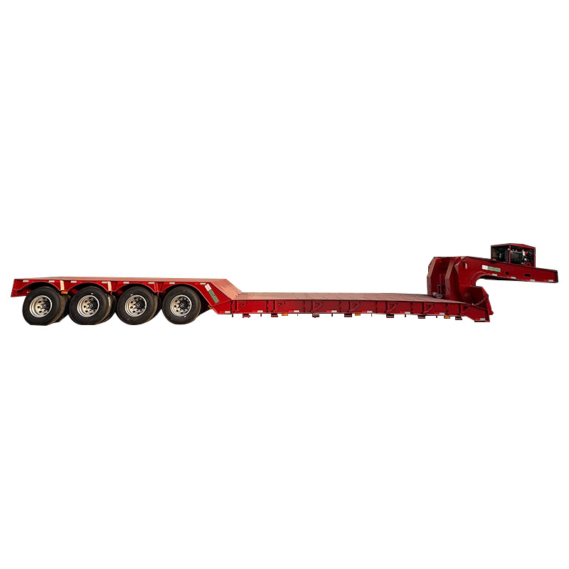 4-axle low flatbed semi-trailer