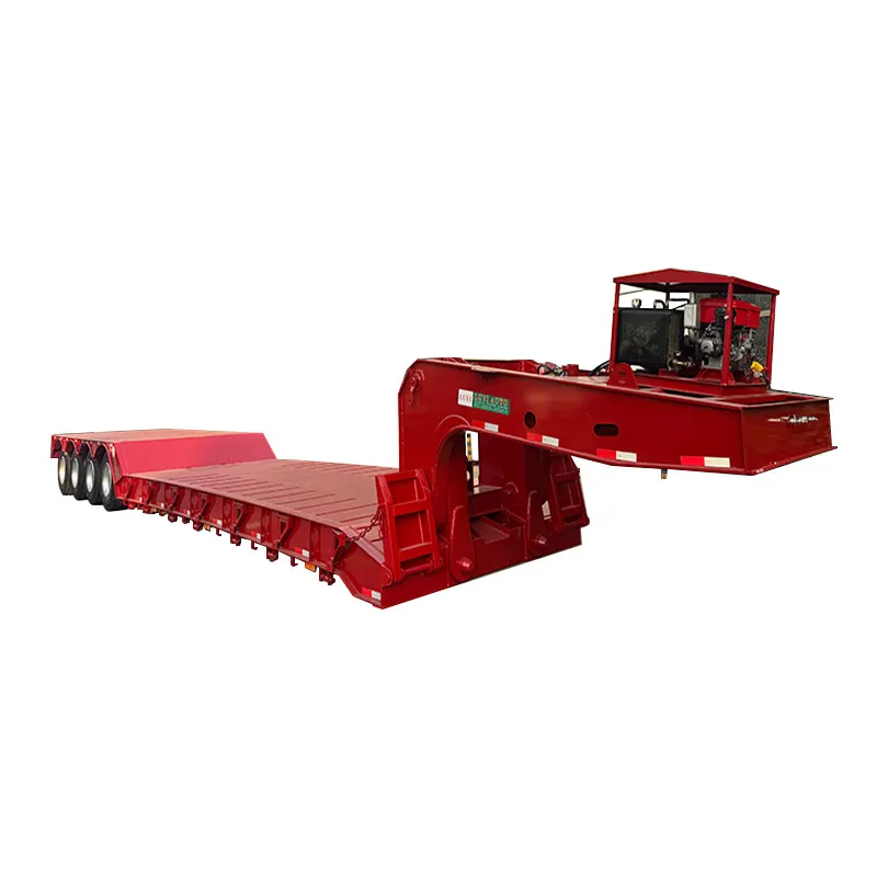 4-axle low flatbed semi-trailer