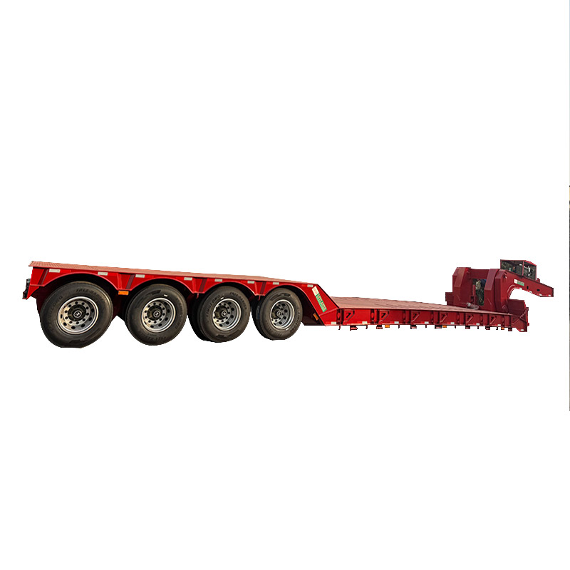 4-axle low flatbed semi-trailer