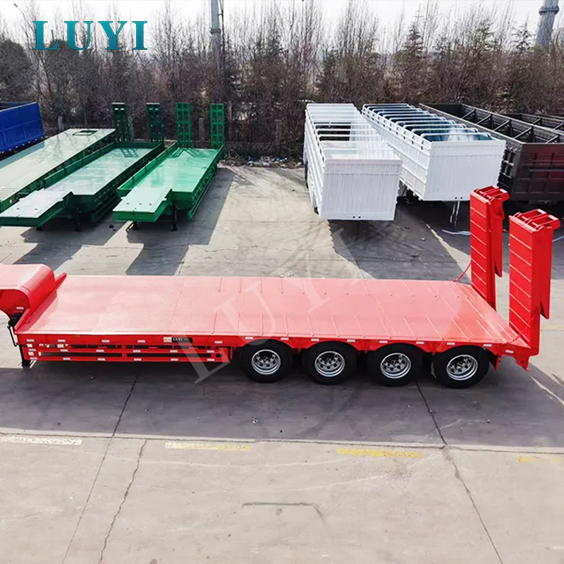 4-axle low flatbed semi-trailer