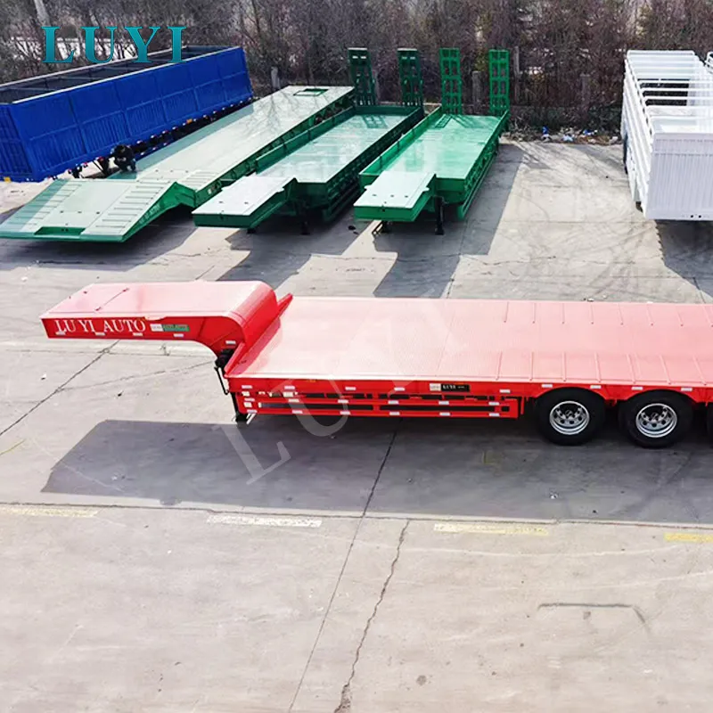4-axle low flatbed semi-trailer