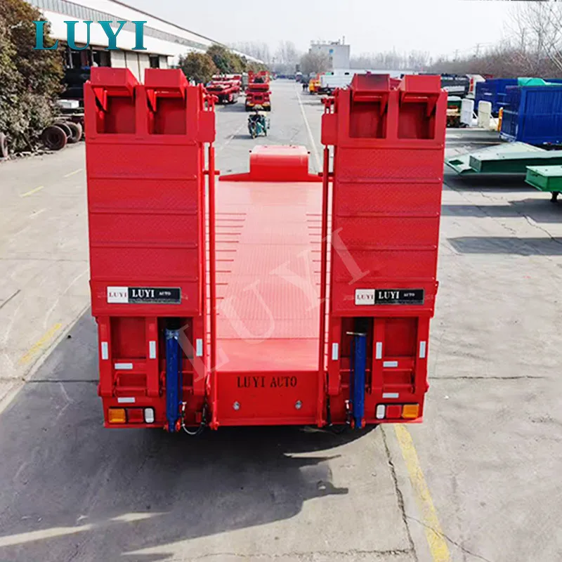 4-axle low flatbed semi-trailer