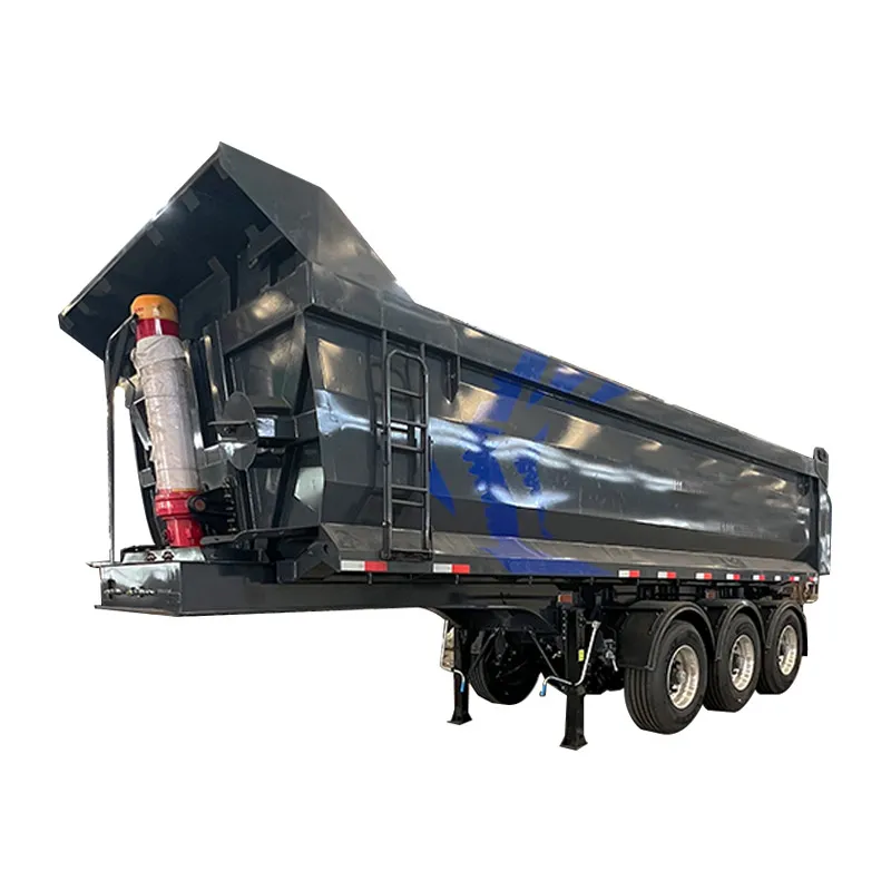 3‑axle rear‑tipping semi‑trailer