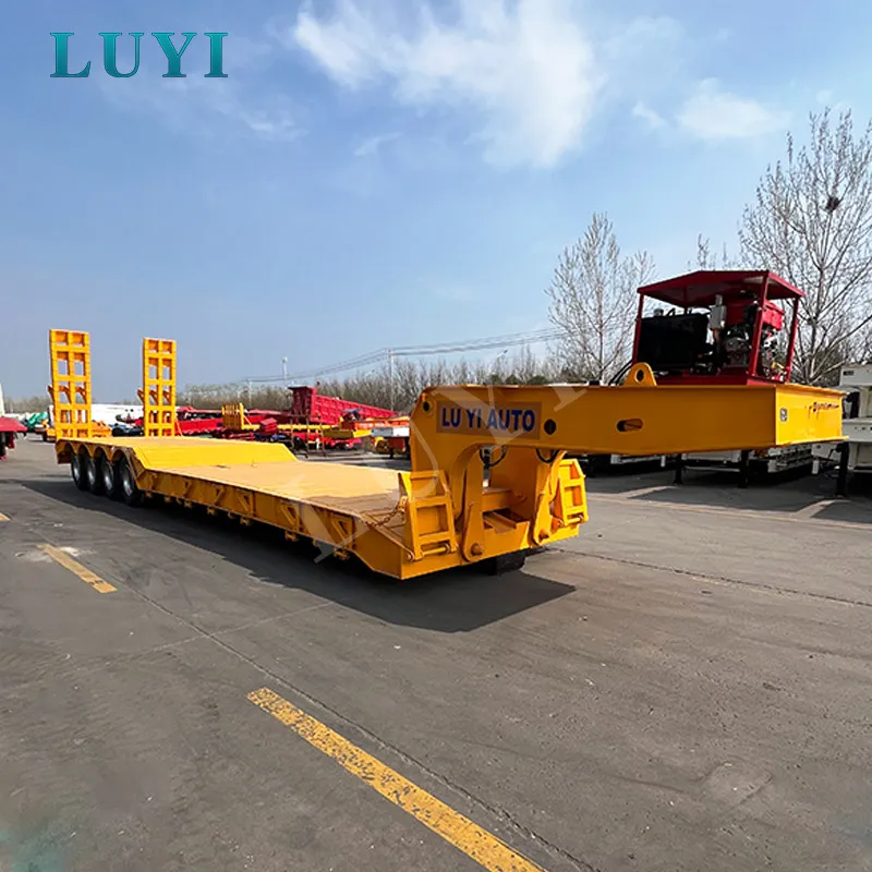 4-axle removable gooseneck lowbed semi-trailer