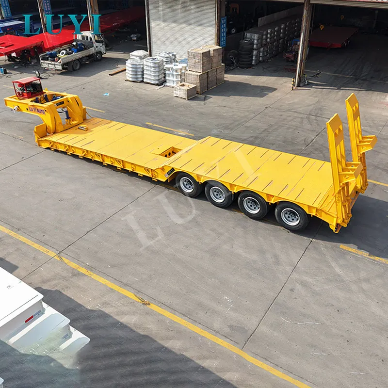 4-axle removable gooseneck lowbed semi-trailer