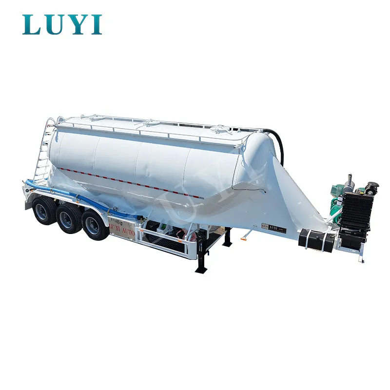 3-Axle 38 Cbm European-Style Cement Tanker with 3 Discharge Hoppers