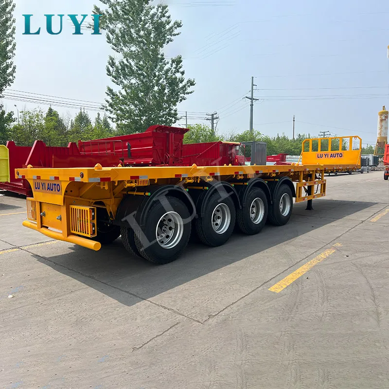 80-Ton Four-Axle Flatbed Semi-Trailer