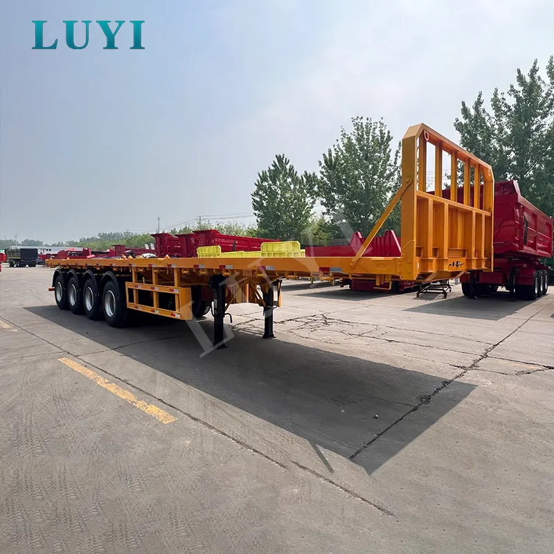 80-Ton Four-Axle Flatbed Semi-Trailer