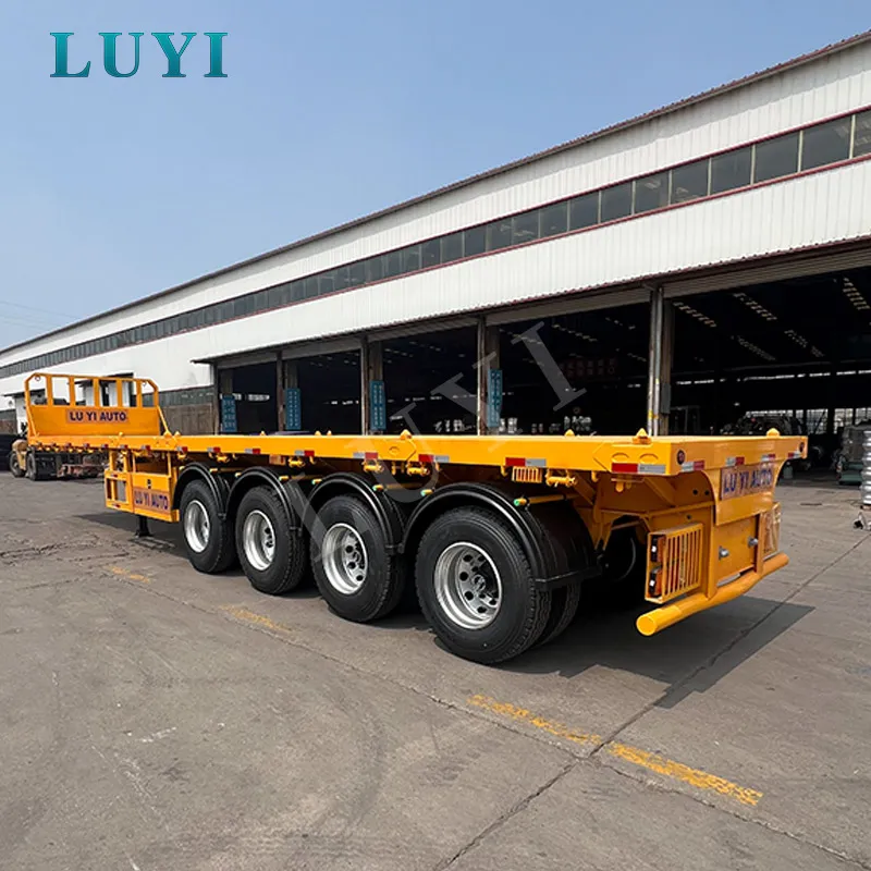 80-Ton Four-Axle Flatbed Semi-Trailer