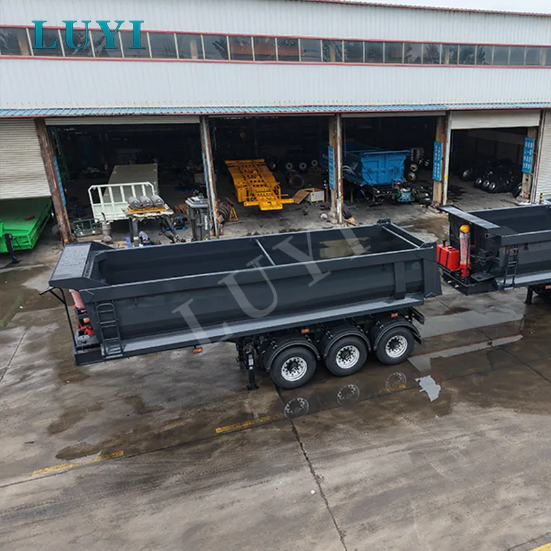 3‑axle rear‑tipping semi‑trailer