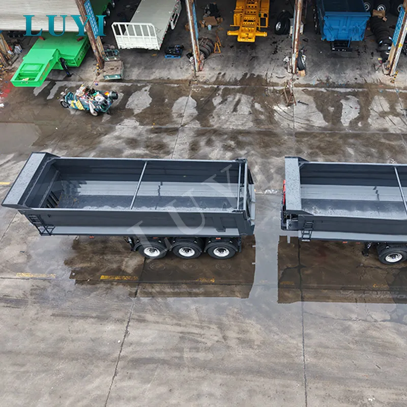 3‑axle rear‑tipping semi‑trailer
