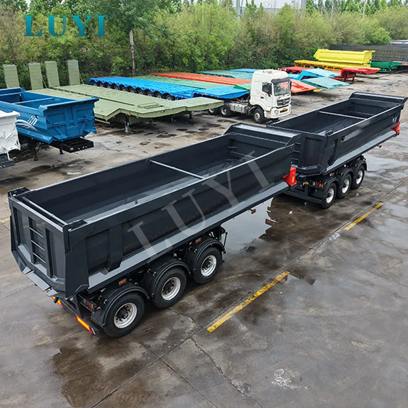 3‑axle rear‑tipping semi‑trailer