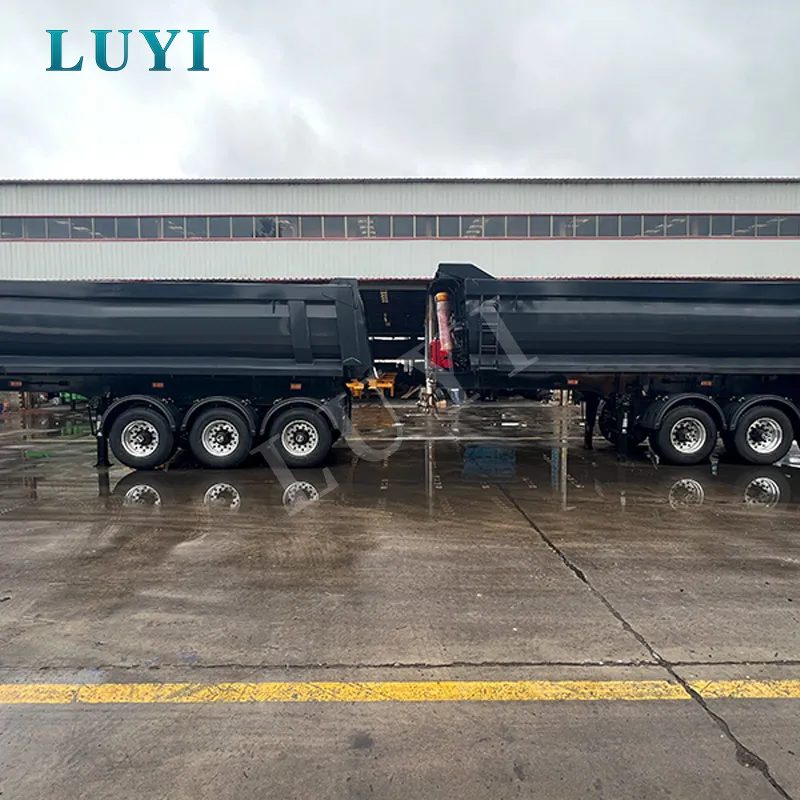 3‑axle rear‑tipping semi‑trailer