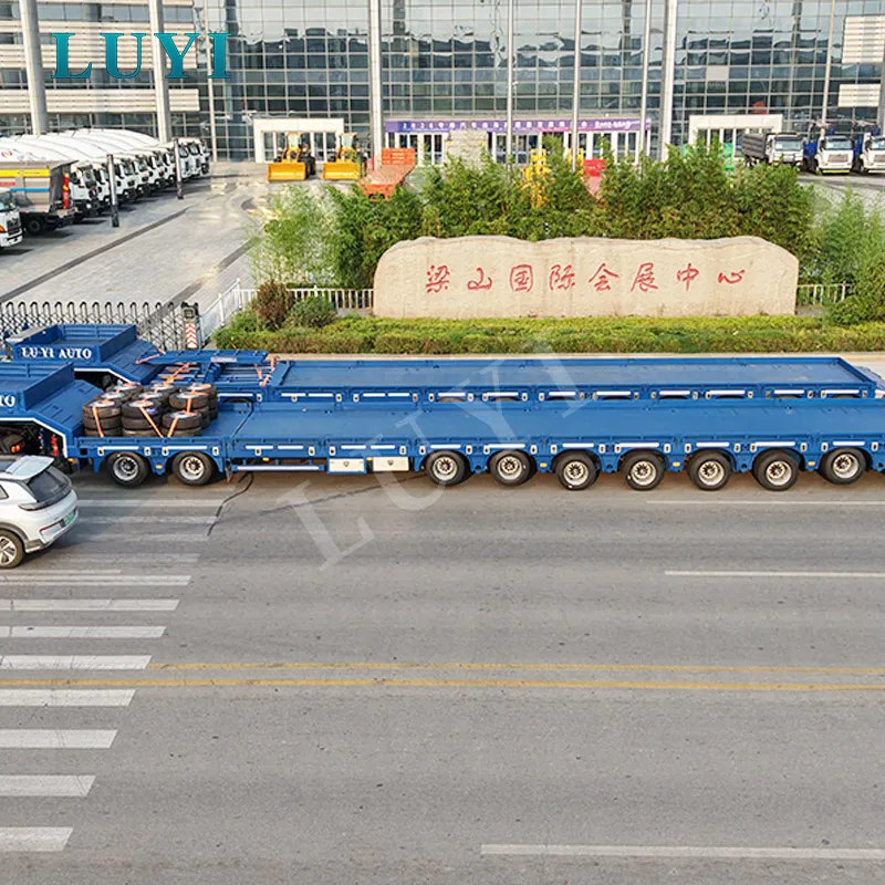 10-axle extendable low bed semi-trailer