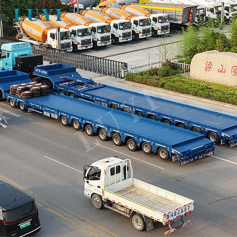 10-axle extendable low bed semi-trailer