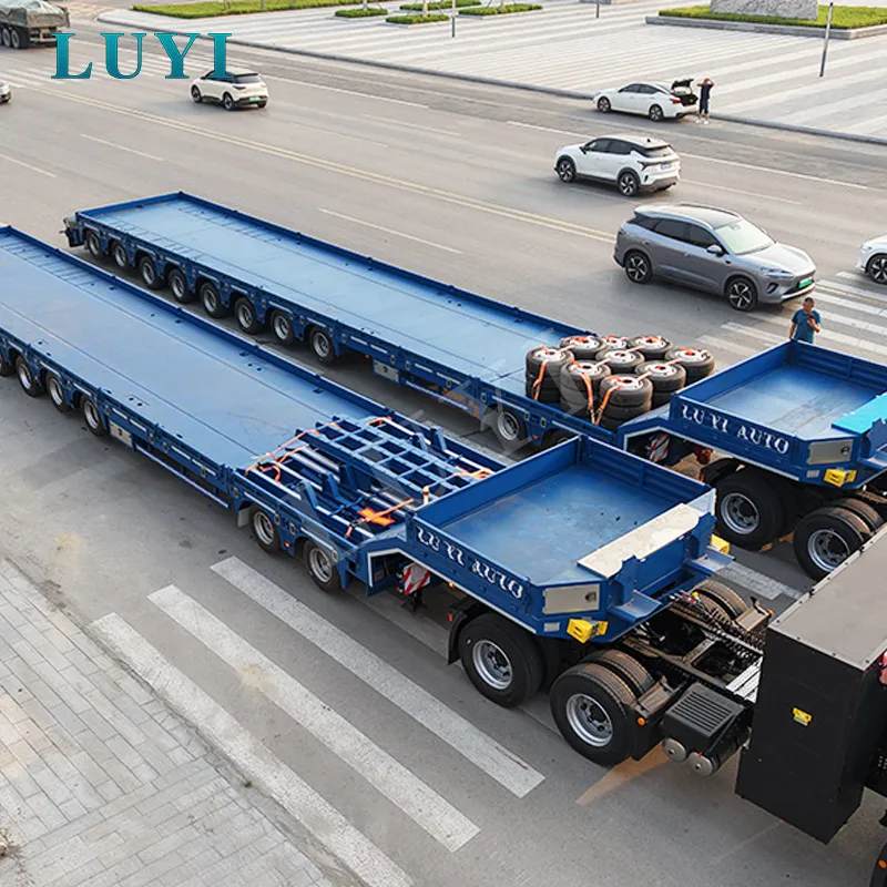 10-axle extendable low bed semi-trailer
