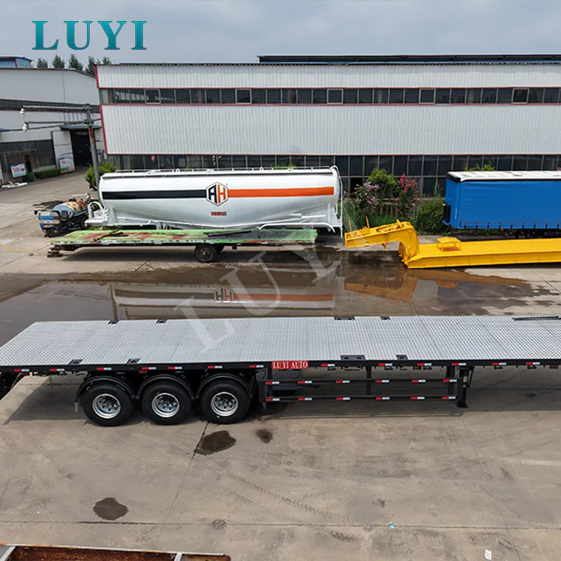 1.5m Front Wall 3-Axle Flatbed Semi-Trailer