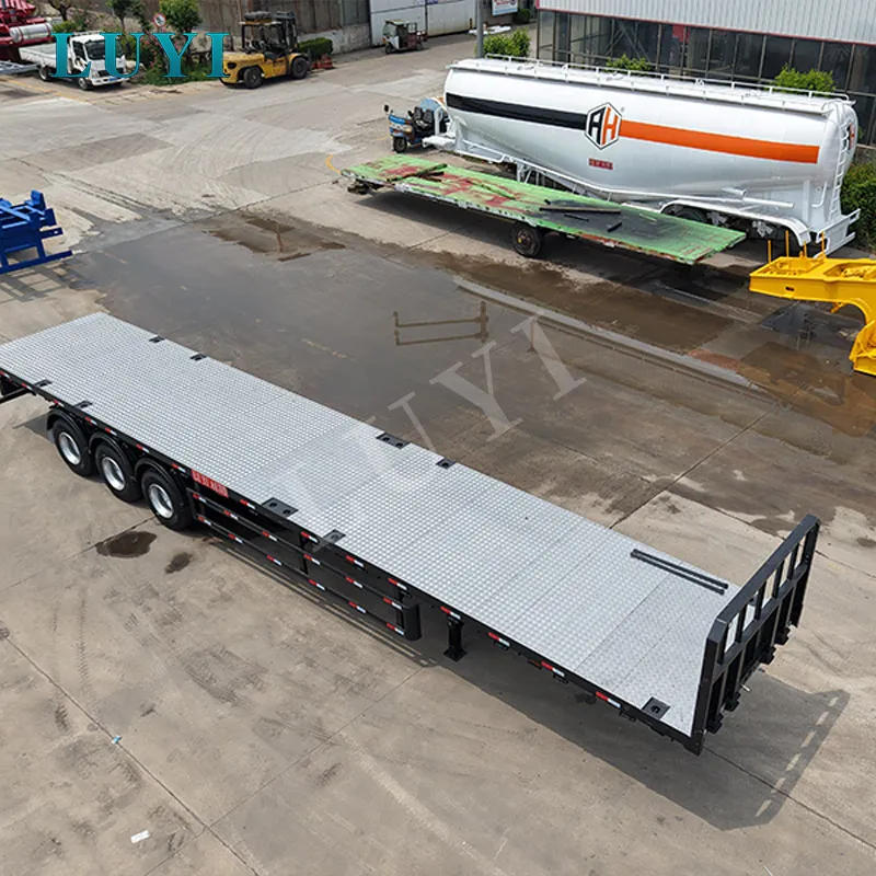 1.5m Front Wall 3-Axle Flatbed Semi-Trailer