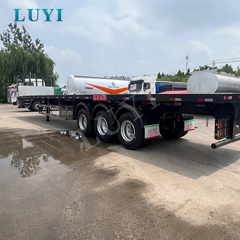 1.5m Front Wall 3-Axle Flatbed Semi-Trailer