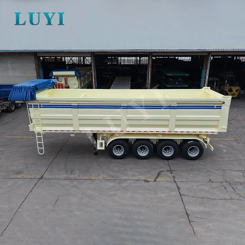 4 axle rear dump semi trailer