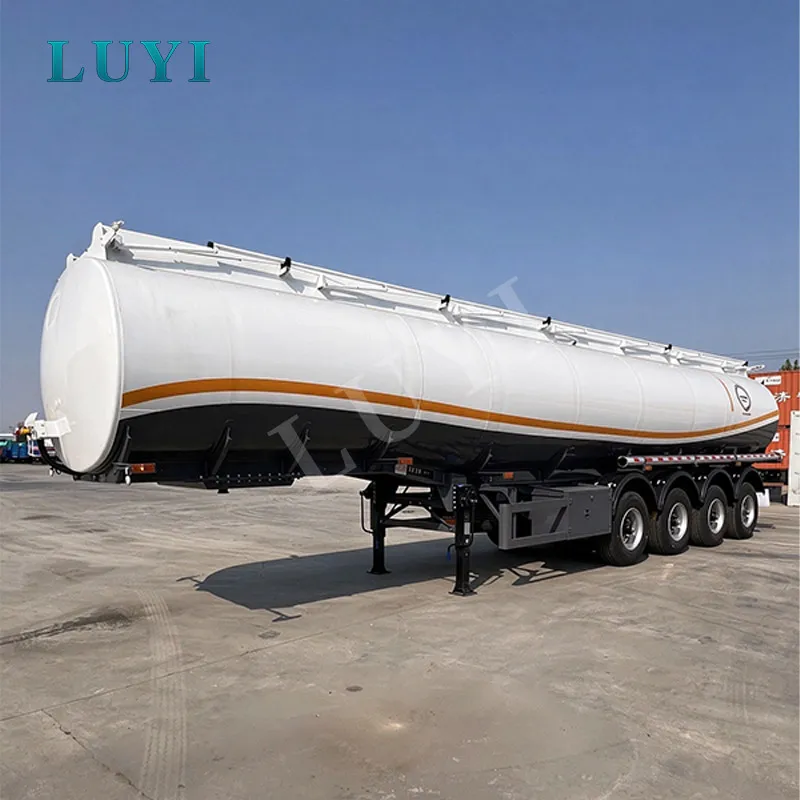 43CBM 4 Axle Aluminum Fuel Tank Semi Trailer